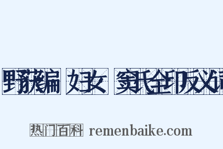 野获编·妇女·窦氏全印反义词是什么意思的图片